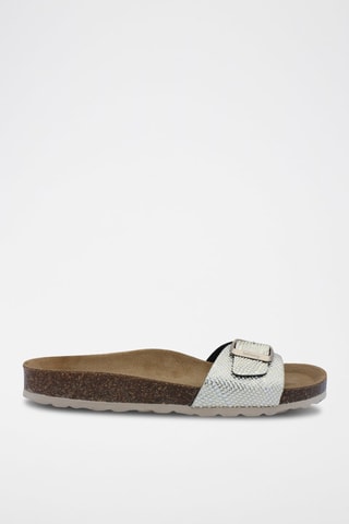 Mules Rosso Prateado