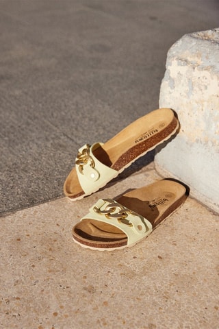 Mules em nobuck Rosso Verde