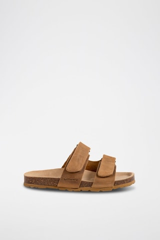 Mules em nobuck Castanho