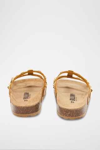 Mules em couro - Amarelo