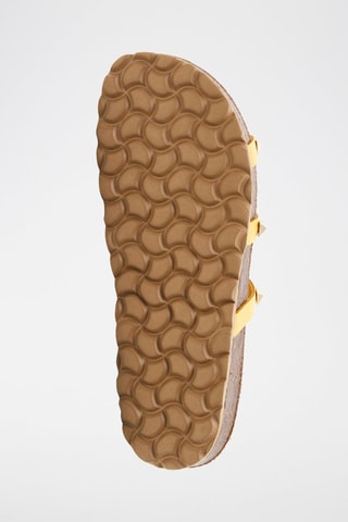 Mules em couro - Amarelo