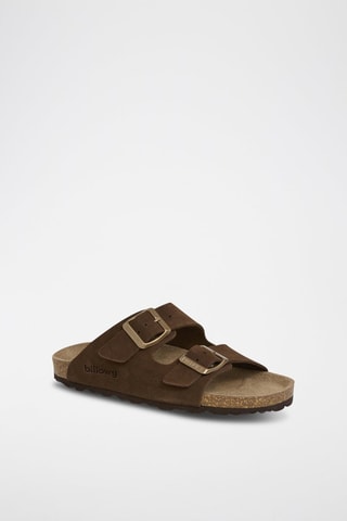 Mules em nobuck - Castanho