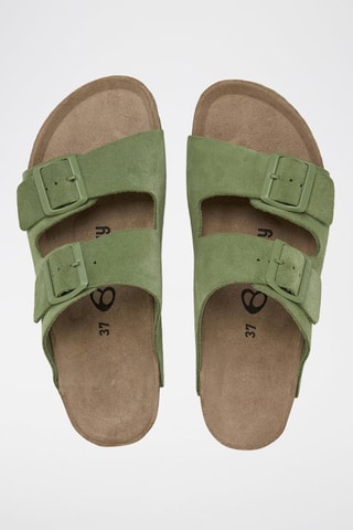 Mules em couro - Verde