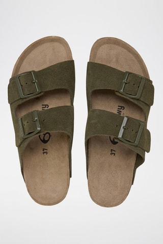 Mules em couro - Verde