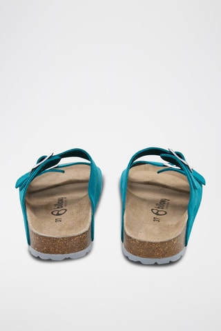 Mules em couro - Azul