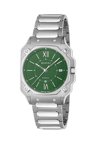 Montre à quartz en acier - Argenté et vert