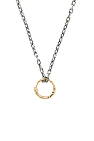 Collier et bague - Argent et or jaune