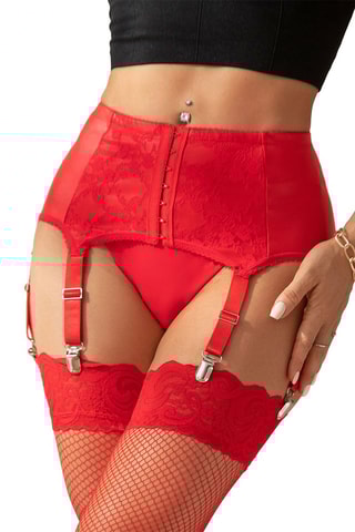 Cinto com cinta de ligas Vermelho