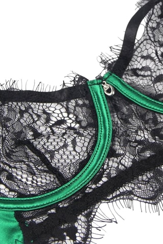 Soutien e tanga - Verde e preto