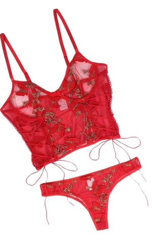 Crop top e cueca - Vermelho