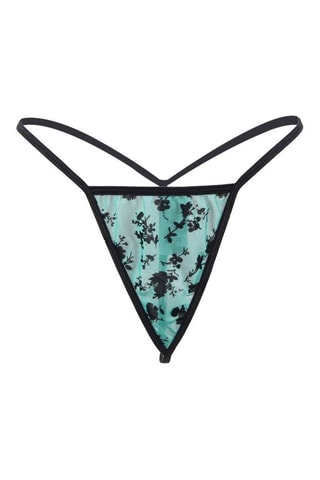 Espartilho e string - Verde-claro