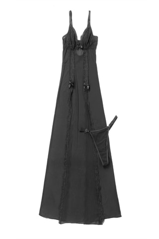 Babydoll e string - Preto