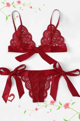 Soutien e tanga Vermelho