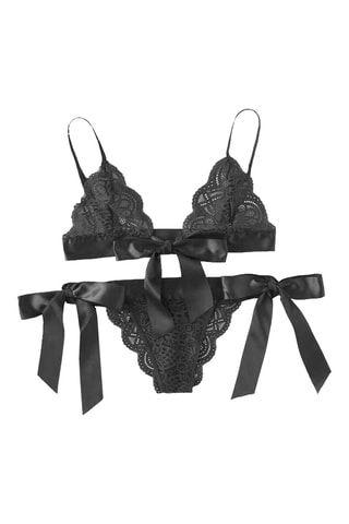 Soutien e tanga Preto