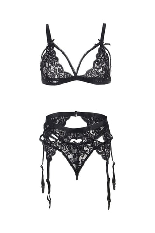 Conjunto de 3 peças Preto 