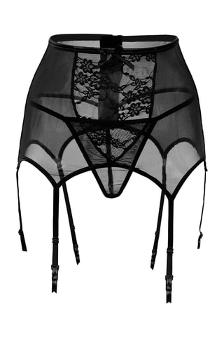 Cinto de ligas e string Preto 