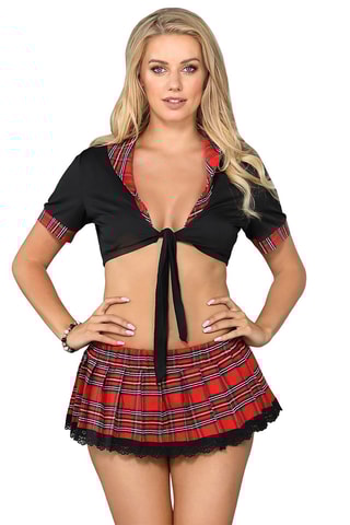 Disfarce de estudante Preto e vermelho