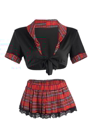 Disfarce de estudante Preto e vermelho