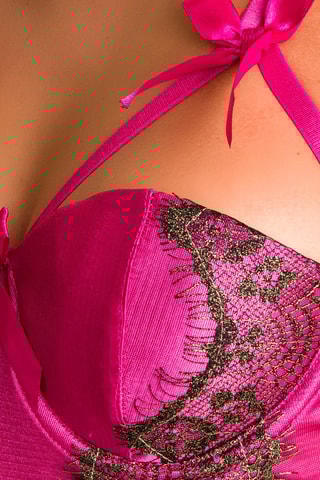 Espartilho e string Fúcsia