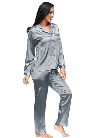 Pijama em seda - Cinzento