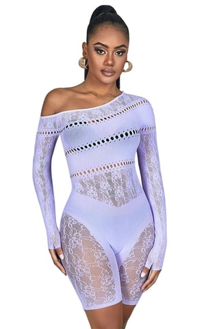 Macacão curto - Malva