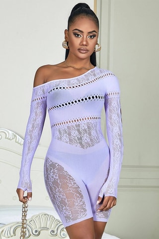 Macacão curto - Malva