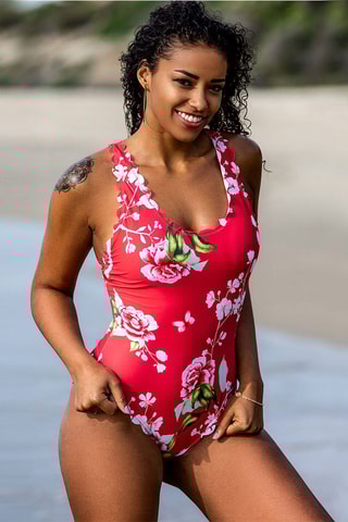 Maillot 1 pièce - Rouge