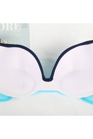 Maillot 2 pièces taille haute - Bleu