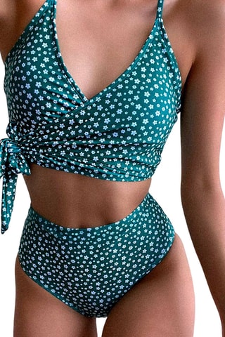 Maillot 2 pièces taille haute - Vert