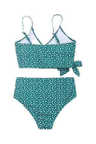 Maillot 2 pièces taille haute - Vert