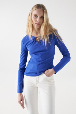 Maglia slim - Blu