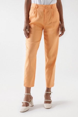 Pantaloni chino in lino - Arancione