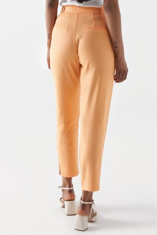 Pantaloni chino in lino - Arancione