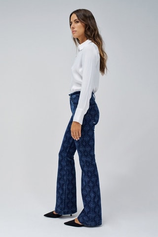 Pantaloni flare push in - Blu chiaro