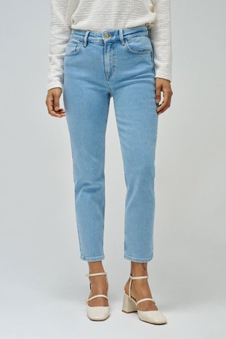 Jeans straight 7/8 - Azzurro