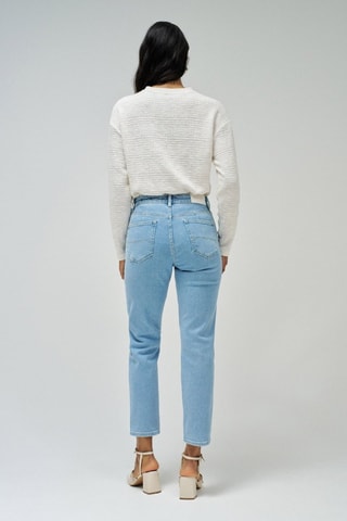 Jeans straight 7/8 - Azzurro