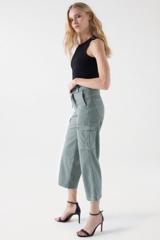 Jeans push in - Verde