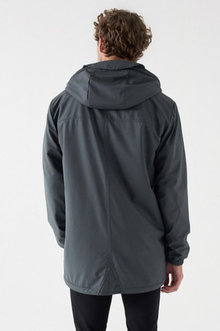 Impermeabile regular con cappuccio - Grigio