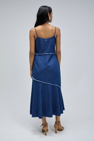 Abito lungo senza maniche - Blu