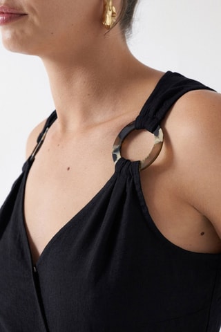 Abito midi regular senza maniche - Nero