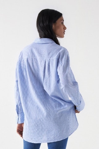 Camicia regular - Bianco e blu