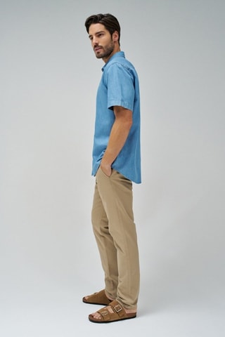 Camicia regular in jeans - Azzurro