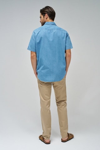Camicia regular in jeans - Azzurro