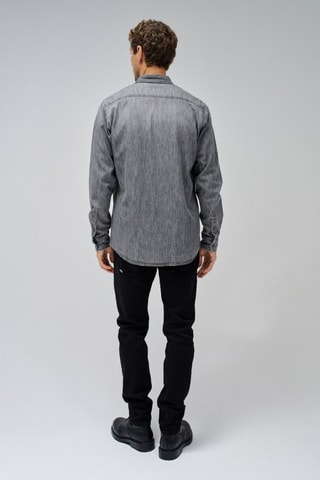 Camicia regular in jeans - Grigio