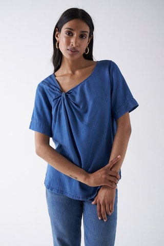 Blusa regular - Blu chiaro