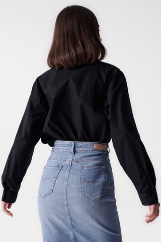 Gonna taglio dritto - Celeste