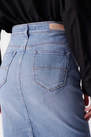 Gonna taglio dritto - Celeste