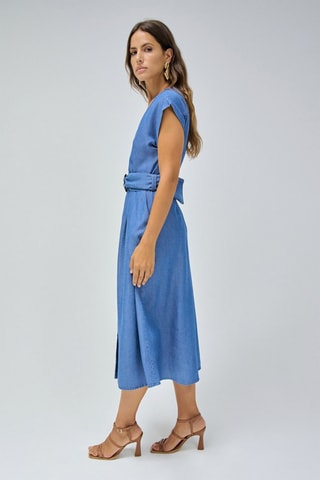 Abito a camicia in jeans - Blu