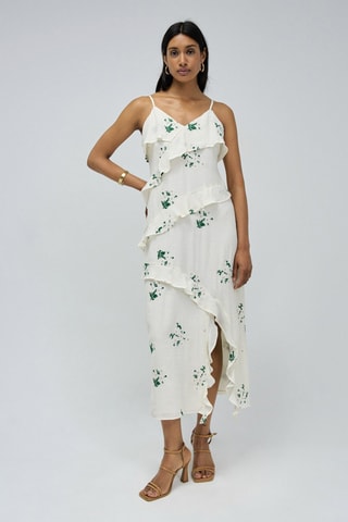 Abito con volant - Beige