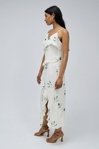 Abito con volant - Beige